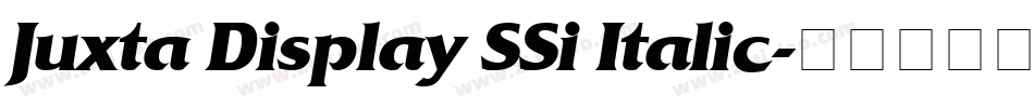 Juxta Display SSi Italic字体转换